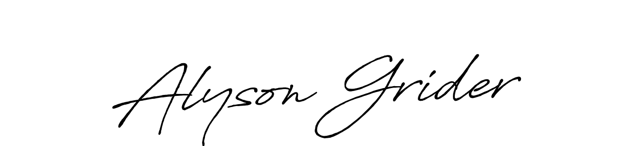 Also You can easily find your signature by using the search form. We will create Alyson Grider name handwritten signature images for you free of cost using Antro_Vectra_Bolder sign style. Alyson Grider signature style 7 images and pictures png