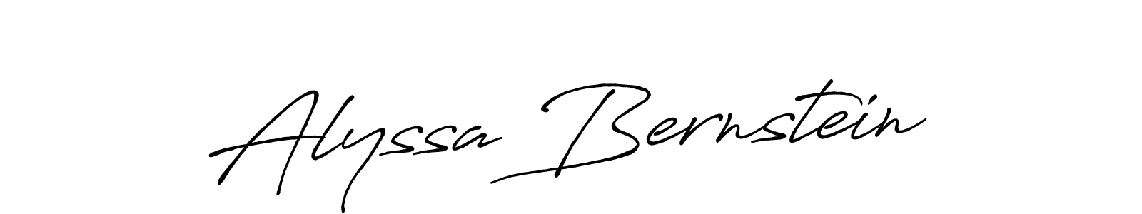 Design your own signature with our free online signature maker. With this signature software, you can create a handwritten (Antro_Vectra_Bolder) signature for name Alyssa Bernstein. Alyssa Bernstein signature style 7 images and pictures png
