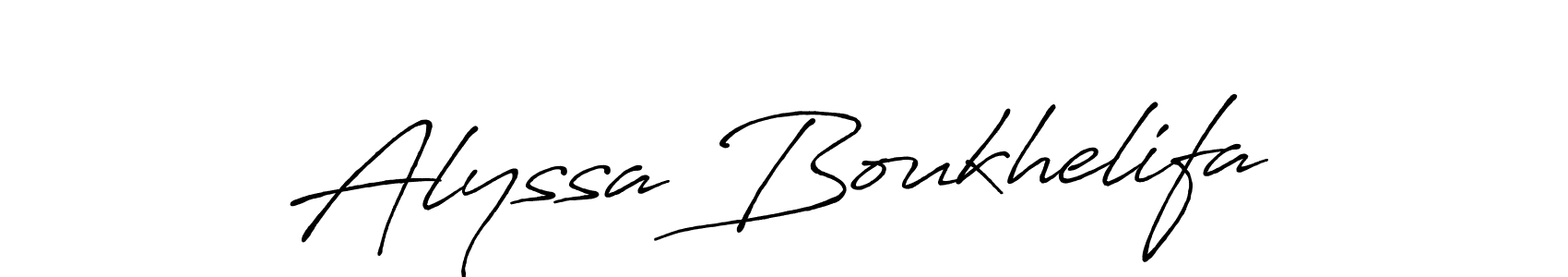 This is the best signature style for the Alyssa Boukhelifa name. Also you like these signature font (Antro_Vectra_Bolder). Mix name signature. Alyssa Boukhelifa signature style 7 images and pictures png