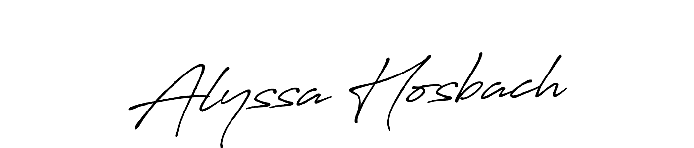 Make a beautiful signature design for name Alyssa Hosbach. Use this online signature maker to create a handwritten signature for free. Alyssa Hosbach signature style 7 images and pictures png