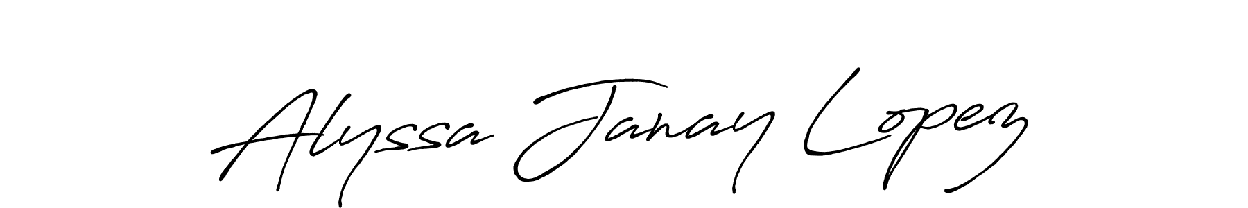 Antro_Vectra_Bolder is a professional signature style that is perfect for those who want to add a touch of class to their signature. It is also a great choice for those who want to make their signature more unique. Get Alyssa Janay Lopez name to fancy signature for free. Alyssa Janay Lopez signature style 7 images and pictures png