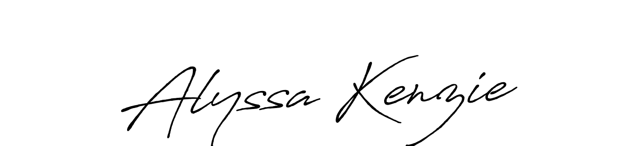 Create a beautiful signature design for name Alyssa Kenzie. With this signature (Antro_Vectra_Bolder) fonts, you can make a handwritten signature for free. Alyssa Kenzie signature style 7 images and pictures png