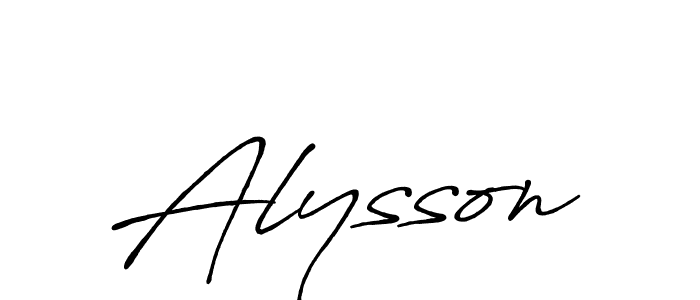The best way (Antro_Vectra_Bolder) to make a short signature is to pick only two or three words in your name. The name Alysson include a total of six letters. For converting this name. Alysson signature style 7 images and pictures png