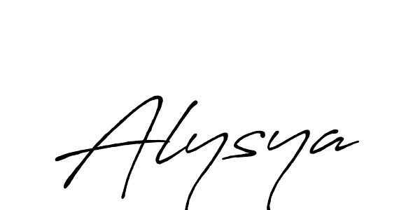 Design your own signature with our free online signature maker. With this signature software, you can create a handwritten (Antro_Vectra_Bolder) signature for name Alysya. Alysya signature style 7 images and pictures png