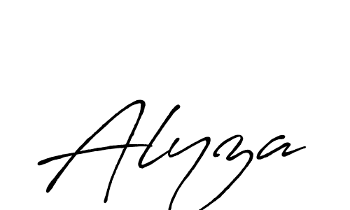 How to make Alyza name signature. Use Antro_Vectra_Bolder style for creating short signs online. This is the latest handwritten sign. Alyza signature style 7 images and pictures png