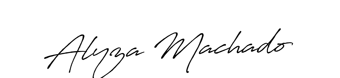 How to make Alyza Machado signature? Antro_Vectra_Bolder is a professional autograph style. Create handwritten signature for Alyza Machado name. Alyza Machado signature style 7 images and pictures png