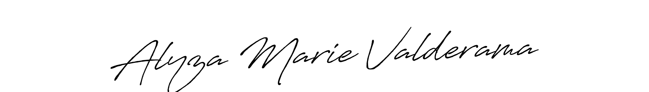 It looks lik you need a new signature style for name Alyza Marie Valderama. Design unique handwritten (Antro_Vectra_Bolder) signature with our free signature maker in just a few clicks. Alyza Marie Valderama signature style 7 images and pictures png