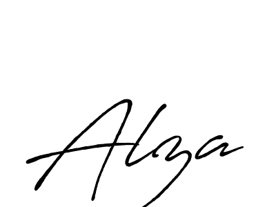Also we have Alza name is the best signature style. Create professional handwritten signature collection using Antro_Vectra_Bolder autograph style. Alza signature style 7 images and pictures png
