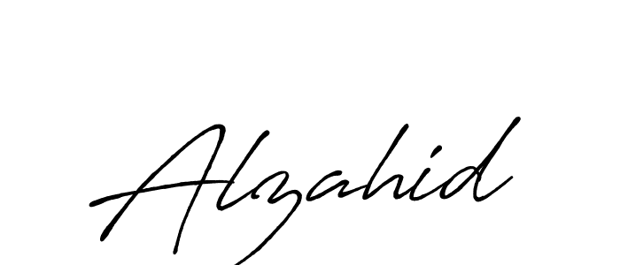 Use a signature maker to create a handwritten signature online. With this signature software, you can design (Antro_Vectra_Bolder) your own signature for name Alzahid. Alzahid signature style 7 images and pictures png