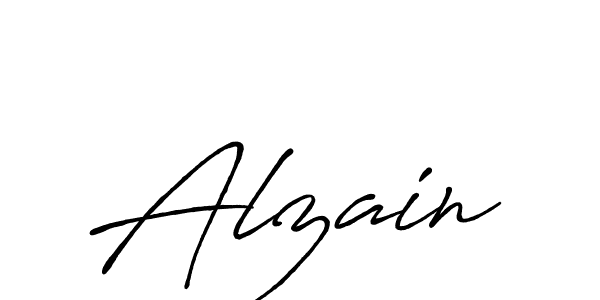 Make a beautiful signature design for name Alzain. With this signature (Antro_Vectra_Bolder) style, you can create a handwritten signature for free. Alzain signature style 7 images and pictures png