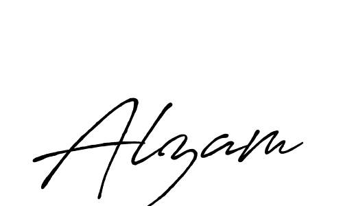 Alzam stylish signature style. Best Handwritten Sign (Antro_Vectra_Bolder) for my name. Handwritten Signature Collection Ideas for my name Alzam. Alzam signature style 7 images and pictures png