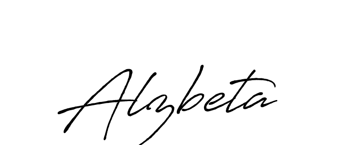 Use a signature maker to create a handwritten signature online. With this signature software, you can design (Antro_Vectra_Bolder) your own signature for name Alzbeta. Alzbeta signature style 7 images and pictures png