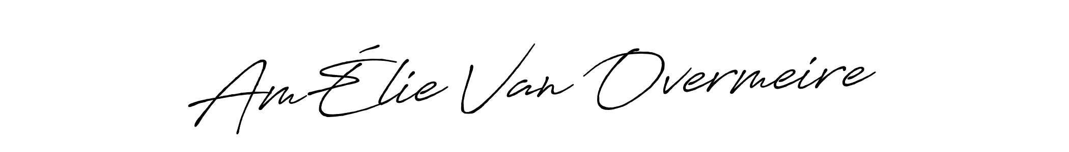 Make a beautiful signature design for name AmÉlie Van Overmeire. With this signature (Antro_Vectra_Bolder) style, you can create a handwritten signature for free. AmÉlie Van Overmeire signature style 7 images and pictures png