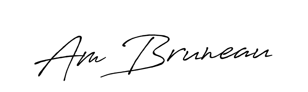 Am Bruneau stylish signature style. Best Handwritten Sign (Antro_Vectra_Bolder) for my name. Handwritten Signature Collection Ideas for my name Am Bruneau. Am Bruneau signature style 7 images and pictures png