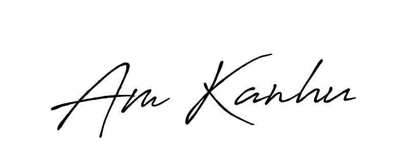 How to make Am Kanhu name signature. Use Antro_Vectra_Bolder style for creating short signs online. This is the latest handwritten sign. Am Kanhu signature style 7 images and pictures png