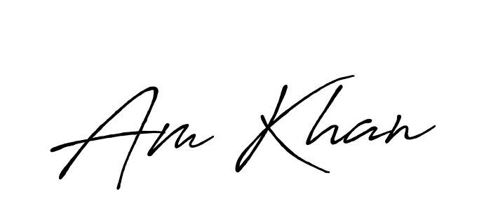 Am Khan stylish signature style. Best Handwritten Sign (Antro_Vectra_Bolder) for my name. Handwritten Signature Collection Ideas for my name Am Khan. Am Khan signature style 7 images and pictures png