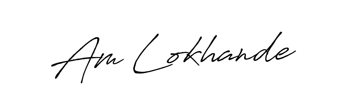 Design your own signature with our free online signature maker. With this signature software, you can create a handwritten (Antro_Vectra_Bolder) signature for name Am Lokhande. Am Lokhande signature style 7 images and pictures png
