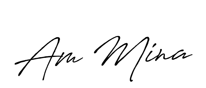 Best and Professional Signature Style for Am Mina. Antro_Vectra_Bolder Best Signature Style Collection. Am Mina signature style 7 images and pictures png