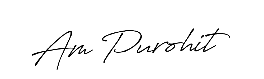 Similarly Antro_Vectra_Bolder is the best handwritten signature design. Signature creator online .You can use it as an online autograph creator for name Am Purohit. Am Purohit signature style 7 images and pictures png