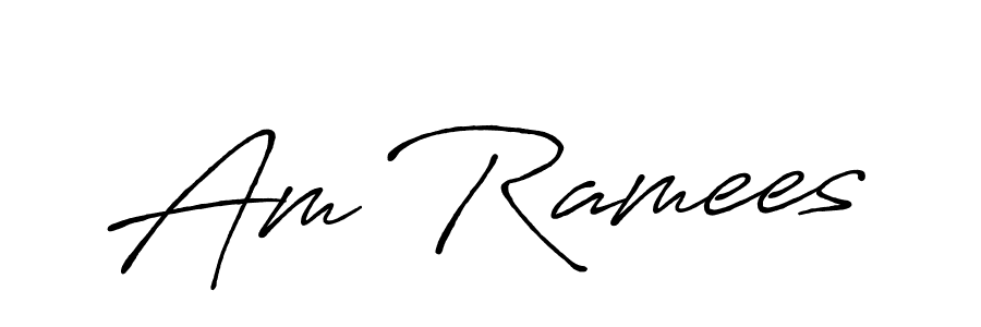 Also You can easily find your signature by using the search form. We will create Am Ramees name handwritten signature images for you free of cost using Antro_Vectra_Bolder sign style. Am Ramees signature style 7 images and pictures png