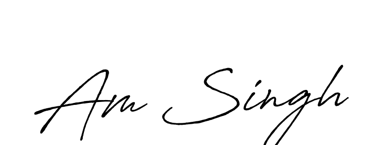 Also we have Am Singh name is the best signature style. Create professional handwritten signature collection using Antro_Vectra_Bolder autograph style. Am Singh signature style 7 images and pictures png