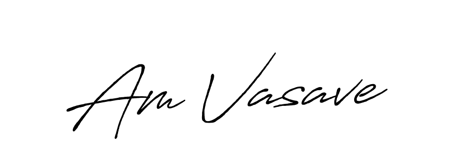 Also we have Am Vasave name is the best signature style. Create professional handwritten signature collection using Antro_Vectra_Bolder autograph style. Am Vasave signature style 7 images and pictures png