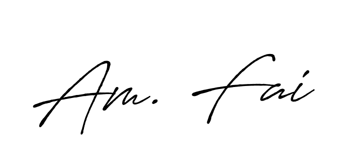 Am. Fai stylish signature style. Best Handwritten Sign (Antro_Vectra_Bolder) for my name. Handwritten Signature Collection Ideas for my name Am. Fai. Am. Fai signature style 7 images and pictures png