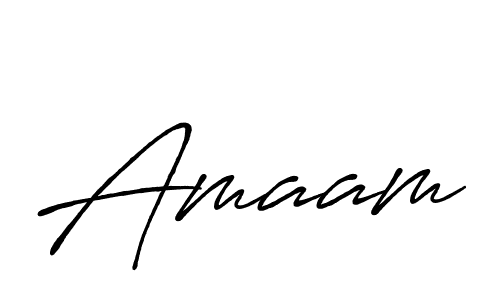 Design your own signature with our free online signature maker. With this signature software, you can create a handwritten (Antro_Vectra_Bolder) signature for name Amaam. Amaam signature style 7 images and pictures png
