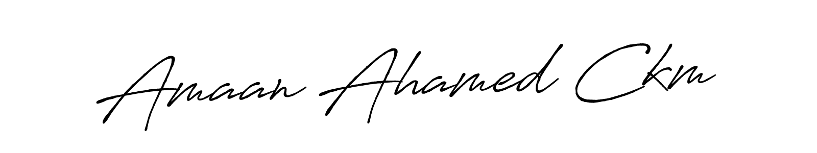 Also You can easily find your signature by using the search form. We will create Amaan Ahamed Ckm name handwritten signature images for you free of cost using Antro_Vectra_Bolder sign style. Amaan Ahamed Ckm signature style 7 images and pictures png