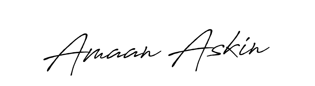 How to make Amaan Askin signature? Antro_Vectra_Bolder is a professional autograph style. Create handwritten signature for Amaan Askin name. Amaan Askin signature style 7 images and pictures png