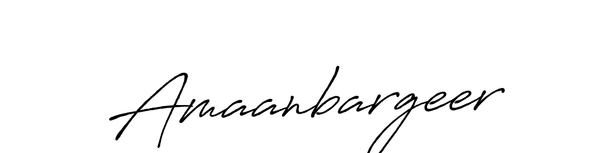 Use a signature maker to create a handwritten signature online. With this signature software, you can design (Antro_Vectra_Bolder) your own signature for name Amaanbargeer. Amaanbargeer signature style 7 images and pictures png