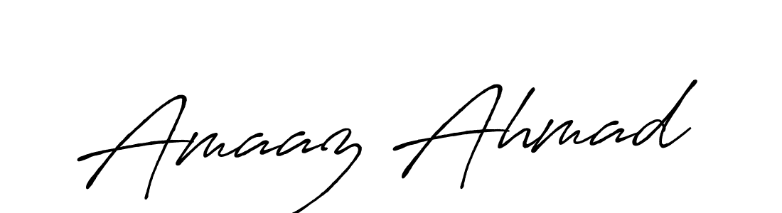 Also we have Amaaz Ahmad name is the best signature style. Create professional handwritten signature collection using Antro_Vectra_Bolder autograph style. Amaaz Ahmad signature style 7 images and pictures png