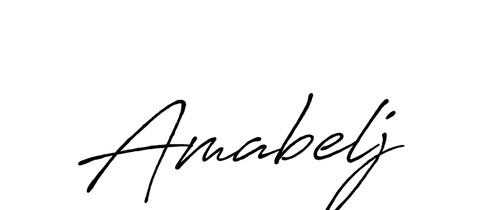 Use a signature maker to create a handwritten signature online. With this signature software, you can design (Antro_Vectra_Bolder) your own signature for name Amabelj. Amabelj signature style 7 images and pictures png