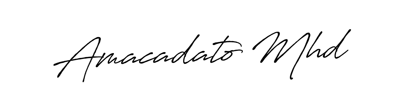 Create a beautiful signature design for name Amacadato Mhd. With this signature (Antro_Vectra_Bolder) fonts, you can make a handwritten signature for free. Amacadato Mhd signature style 7 images and pictures png