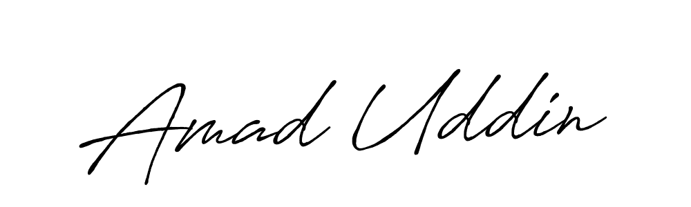 Create a beautiful signature design for name Amad Uddin. With this signature (Antro_Vectra_Bolder) fonts, you can make a handwritten signature for free. Amad Uddin signature style 7 images and pictures png