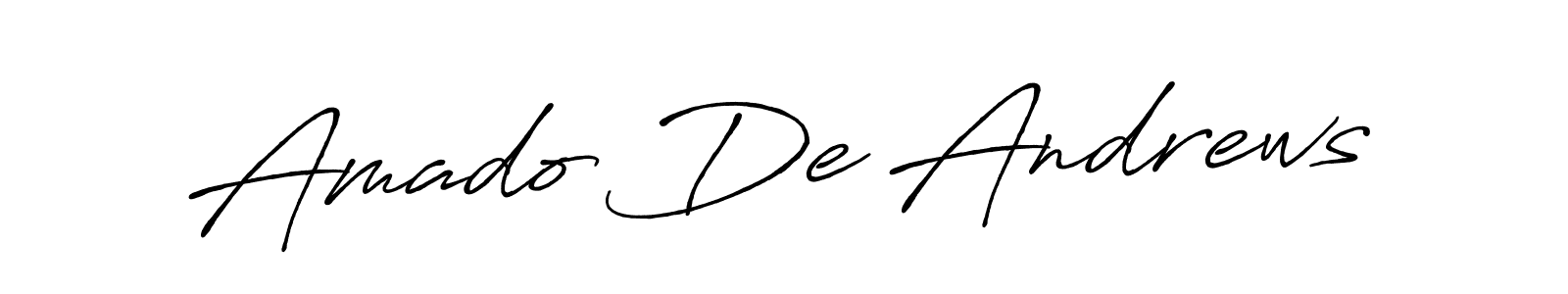 Design your own signature with our free online signature maker. With this signature software, you can create a handwritten (Antro_Vectra_Bolder) signature for name Amado De Andrews. Amado De Andrews signature style 7 images and pictures png