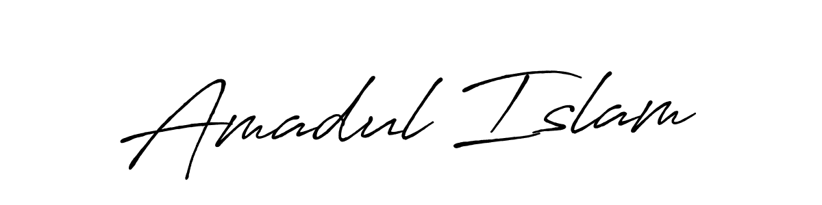 Create a beautiful signature design for name Amadul Islam. With this signature (Antro_Vectra_Bolder) fonts, you can make a handwritten signature for free. Amadul Islam signature style 7 images and pictures png