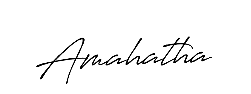 Design your own signature with our free online signature maker. With this signature software, you can create a handwritten (Antro_Vectra_Bolder) signature for name Amahatha. Amahatha signature style 7 images and pictures png