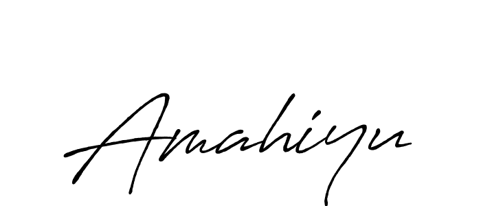Make a beautiful signature design for name Amahiyu. With this signature (Antro_Vectra_Bolder) style, you can create a handwritten signature for free. Amahiyu signature style 7 images and pictures png