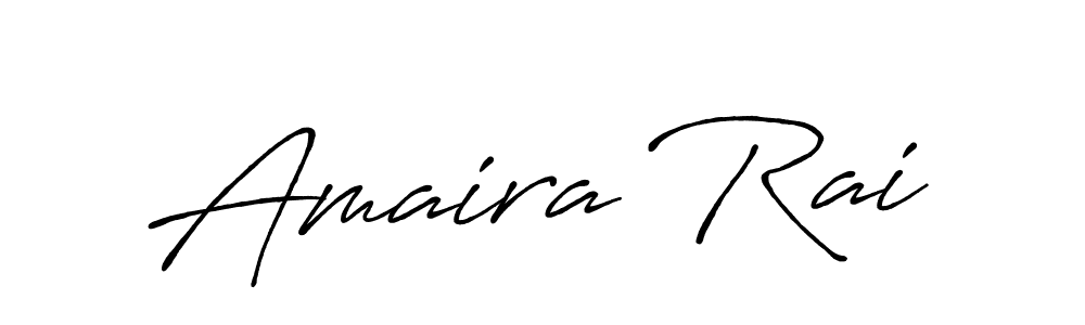 Make a beautiful signature design for name Amaira Rai. With this signature (Antro_Vectra_Bolder) style, you can create a handwritten signature for free. Amaira Rai signature style 7 images and pictures png