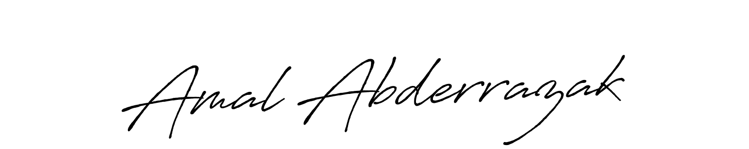 Design your own signature with our free online signature maker. With this signature software, you can create a handwritten (Antro_Vectra_Bolder) signature for name Amal Abderrazak. Amal Abderrazak signature style 7 images and pictures png