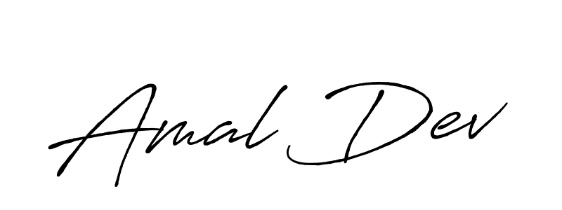 Create a beautiful signature design for name Amal Dev. With this signature (Antro_Vectra_Bolder) fonts, you can make a handwritten signature for free. Amal Dev signature style 7 images and pictures png