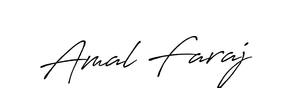 Amal Faraj stylish signature style. Best Handwritten Sign (Antro_Vectra_Bolder) for my name. Handwritten Signature Collection Ideas for my name Amal Faraj. Amal Faraj signature style 7 images and pictures png