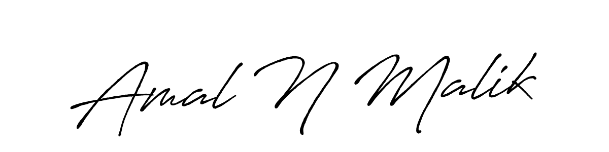 Make a beautiful signature design for name Amal N Malik. Use this online signature maker to create a handwritten signature for free. Amal N Malik signature style 7 images and pictures png