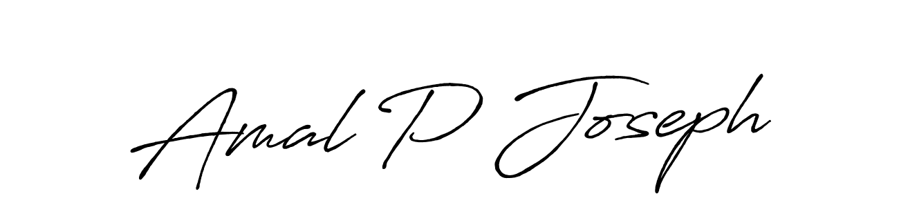 Make a beautiful signature design for name Amal P Joseph. With this signature (Antro_Vectra_Bolder) style, you can create a handwritten signature for free. Amal P Joseph signature style 7 images and pictures png