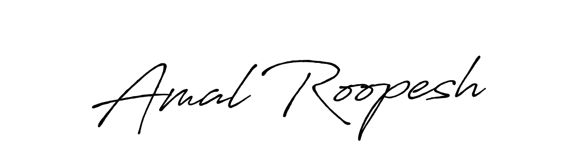 Amal Roopesh stylish signature style. Best Handwritten Sign (Antro_Vectra_Bolder) for my name. Handwritten Signature Collection Ideas for my name Amal Roopesh. Amal Roopesh signature style 7 images and pictures png