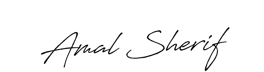 Make a beautiful signature design for name Amal Sherif. Use this online signature maker to create a handwritten signature for free. Amal Sherif signature style 7 images and pictures png