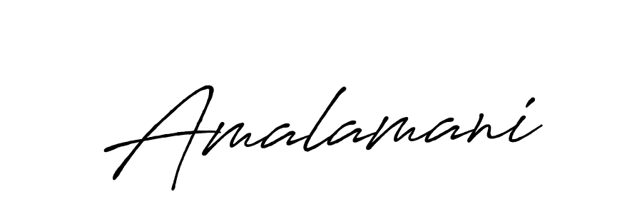 How to make Amalamani signature? Antro_Vectra_Bolder is a professional autograph style. Create handwritten signature for Amalamani name. Amalamani signature style 7 images and pictures png