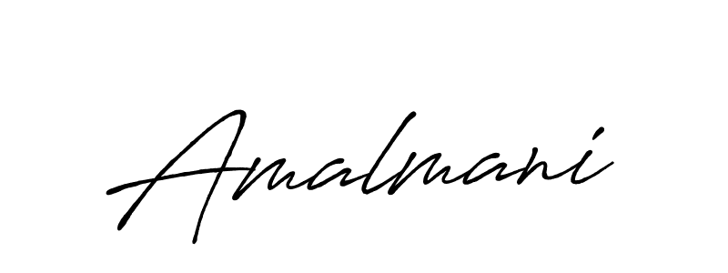 Use a signature maker to create a handwritten signature online. With this signature software, you can design (Antro_Vectra_Bolder) your own signature for name Amalmani. Amalmani signature style 7 images and pictures png