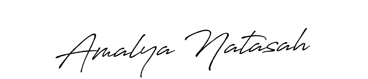 Create a beautiful signature design for name Amalya Natasah. With this signature (Antro_Vectra_Bolder) fonts, you can make a handwritten signature for free. Amalya Natasah signature style 7 images and pictures png